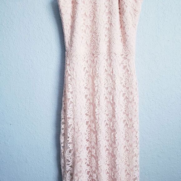 Lulu's Ephemeral Allure Baby Pink Lace Maxi Dress - Picture 5 of 13